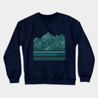 Serles Mountain Illustration Crewneck Sweatshirt